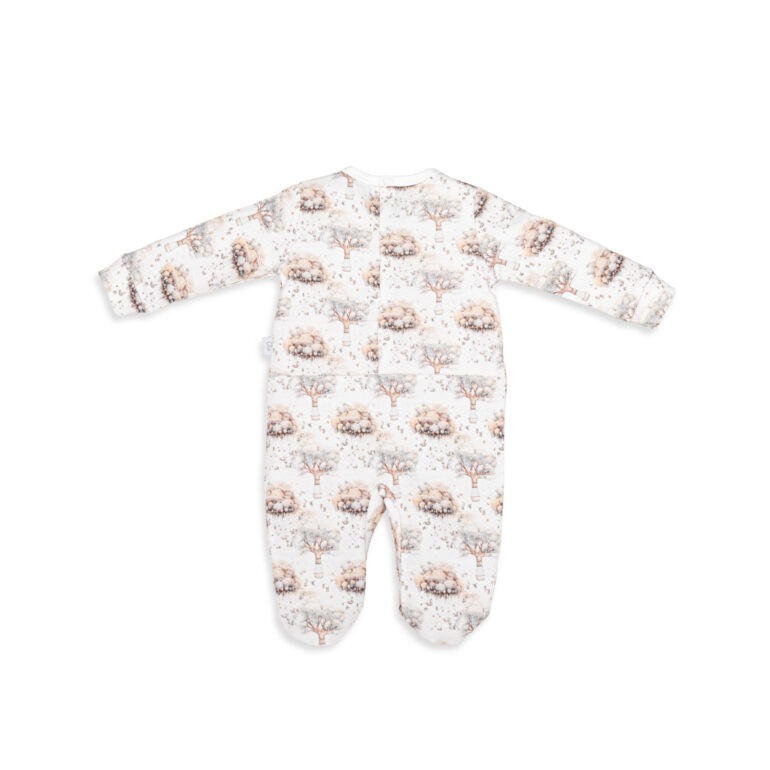 Printed Baby Pyjamas with Crew Neck Gift Set - Nature